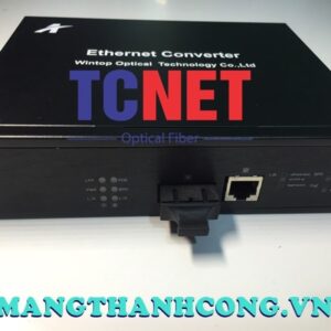 WINTOP Fiber to Ethernet Converter Switch YT-MC102-1GF1GT-AT | PoE Fiber to Ethernet Converter Switch 1×10/100/1000Base-T(X) P.S.E.ports and 1×1000Base-F(X) port, Single-mode, 20Km, SC, 65Watt