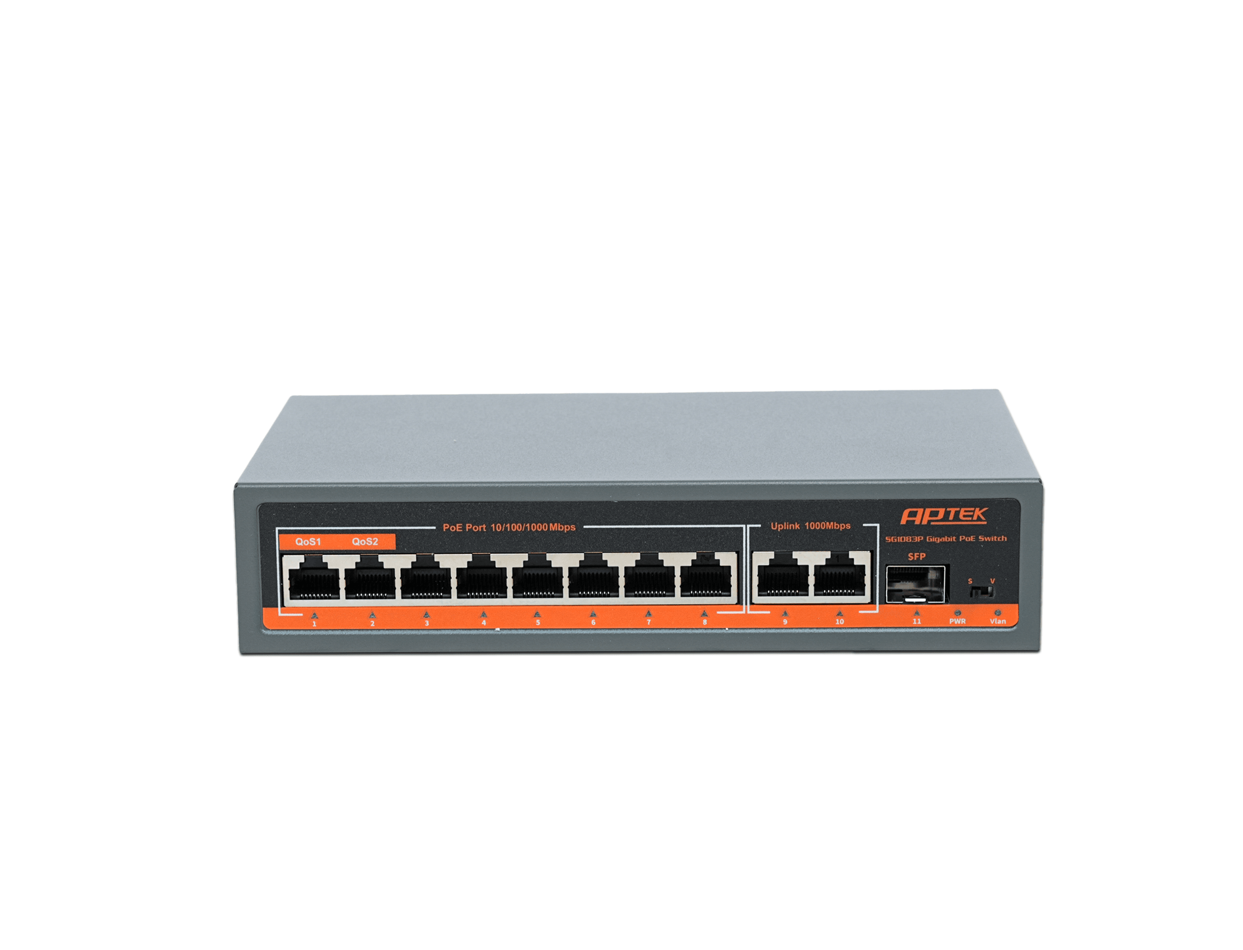 Gigabit Switch PoE Un-managed APTEK - SG1162P 1 Gigabit switch poe un managed aptek sg1083p.png