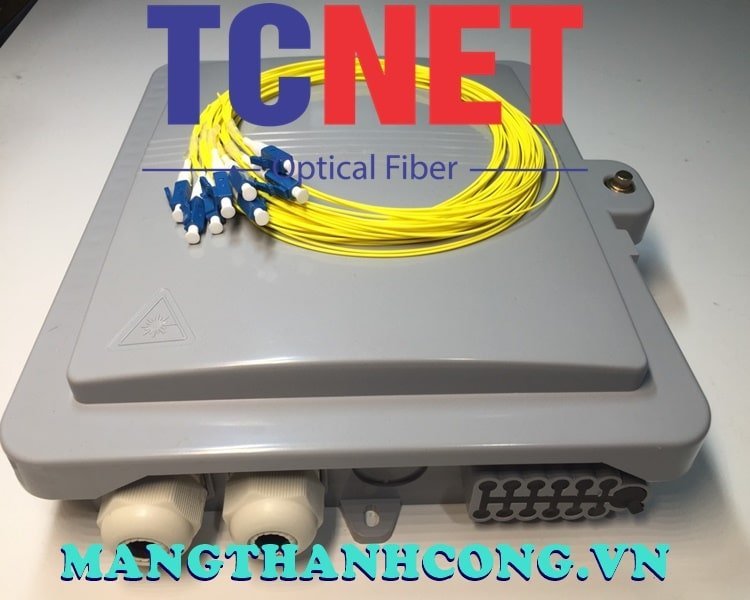 12FO FTTH Optical Distribution Box LC/UPC SM Duplex Outdoor Plastic 2 Hop phoi quang 12fo ftth lcupc sm duplex nhua ngoai troi 1.jpg