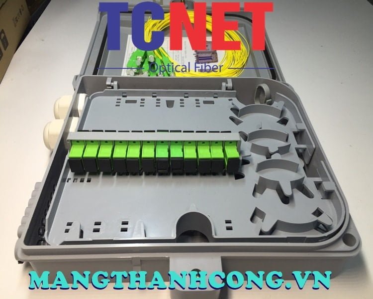 12FO FTTH Optical Distribution Box SC/APC SM Outdoor Plastic 5 Hop phoi quang 12fo ftth scapc sm nhua ngoai troi 3.jpg