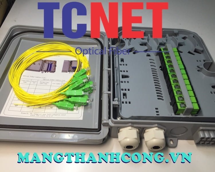 12FO FTTH Optical Distribution Box SC/APC SM Outdoor Plastic 7 Hop phoi quang 12fo ftth scapc sm nhua ngoai troi.jpg