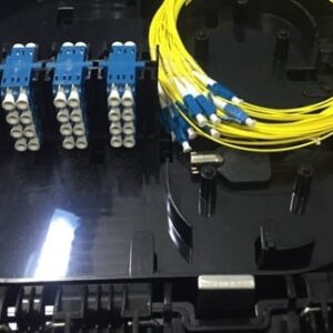 16FO FTTH Optical Distribution Box LC/UPC Duplex SM Black Outdoor Plastic