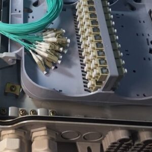 24FO FTTH Optical Distribution Box LC Duplex OM3 White Cream Outdoor Plastic