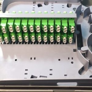 24FO FTTH Optical Distribution Box LC/APC Duplex SM White Cream Outdoor Plastic