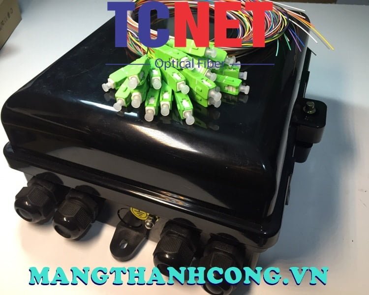 24FO FTTH Optical Distribution Box SC/APC 12 Colors SM Black Outdoor Plastic 4 Hop phoi quang 24fo ftth scapc 12 mau sm mau den nhua ngoai troi 4.jpg