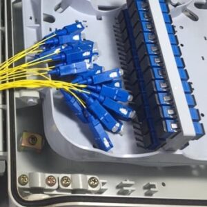 24FO FTTH Optical Distribution Box SC/UPC SM White Cream Outdoor Plastic