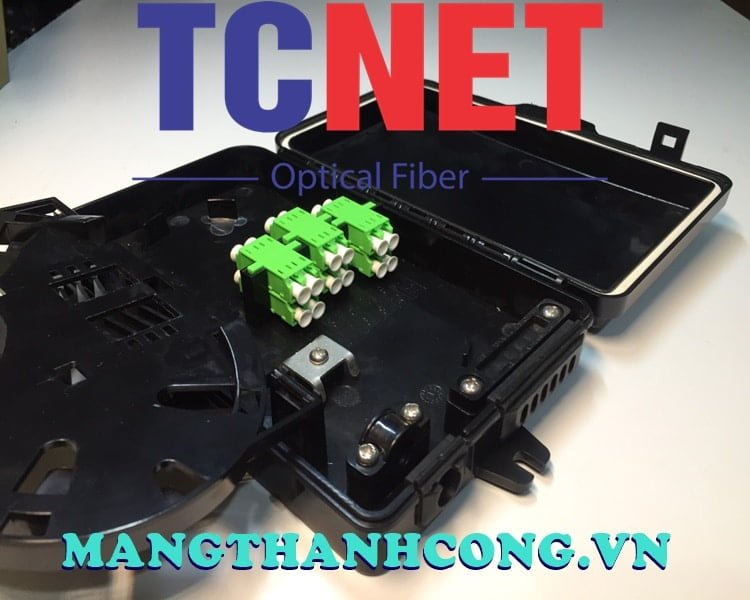 4FO FTTH Optical Distribution Box LC/APC SM Duplex Black Outdoor Plastic 5 Hop phoi quang 4fo ftth lcapc sm duplex den nhua ngoai troi 6.jpg