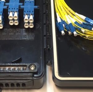4FO FTTH Optical Distribution Box LC/UPC SM Duplex Black Outdoor Plastic