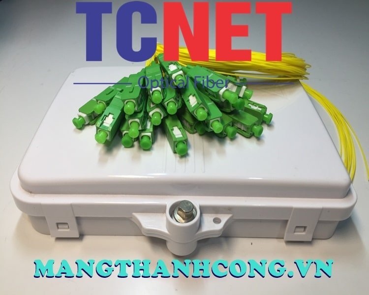 4FO FTTH Optical Distribution Box SC/APC SM White Cream Outdoor Plastic 3 Hop phoi quang 4fo ftth scapc sm trang kem nhua ngoai troi 4.jpg