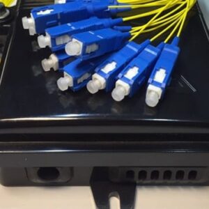 8FO FTTH Optical Distribution Box SC/UPC SM Black Outdoor Plastic