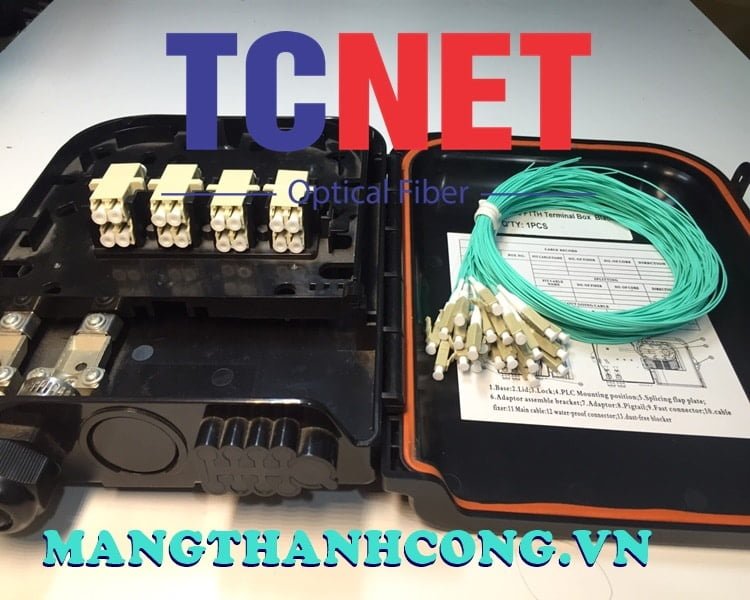 8FO FTTH Optical Distribution Box LC Duplex OM3 Black Outdoor Plastic 6 Hop phoi quang 8fo ftth lc duplex om3 mau den nhua ngoai troi 6.jpg