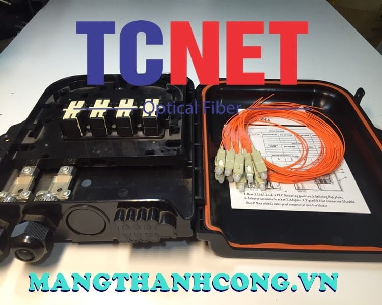 8FO FTTH Optical Distribution Box SC OM2 Black Outdoor Plastic 3 Hop phoi quang 8fo ftth sc om2 mau den nhua ngoai troi 4.jpg