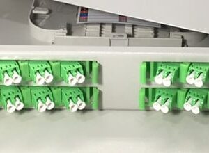 12FO ODF Optical Distribution Box Fixed Tray 19" Rack Mount LC/APC Duplex SM