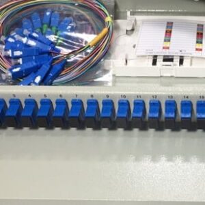 12FO ODF Optical Distribution Box Fixed Tray 19" Rack Mount SC/UPC 12 Colors SM