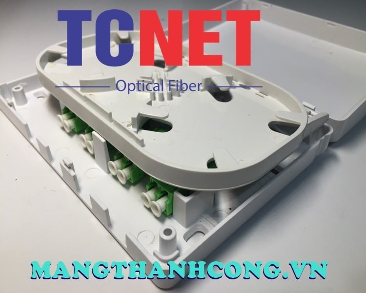 4FO FTTH4 ODF Optical Distribution Box LC/APC Duplex SM Center Tray White Cream 4 Hop phoi quang odf 4fo ftth4 lcapc duplex sm khay giua trang kem 2.jpg