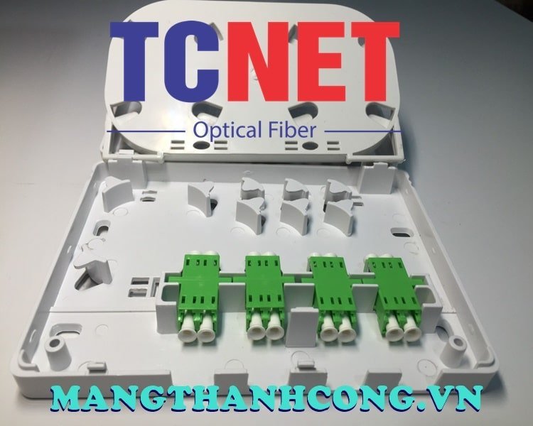 4FO FTTH4 ODF Optical Distribution Box LC/APC Duplex SM Center Tray White Cream 2 Hop phoi quang odf 4fo ftth4 lcapc duplex sm khay giua trang kem 3.jpg
