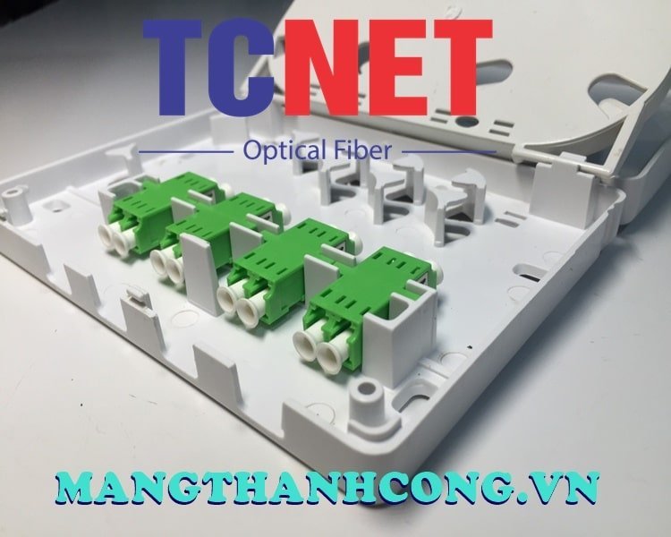 4FO FTTH4 ODF Optical Distribution Box LC/APC Duplex SM Center Tray White Cream 6 Hop phoi quang odf 4fo ftth4 lcapc duplex sm khay giua trang kem.jpg