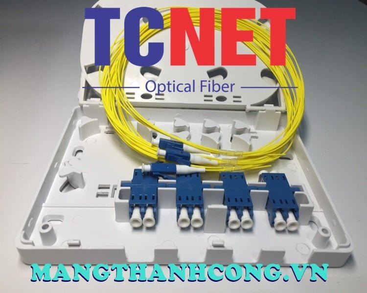 4FO FTTH4 ODF Optical Distribution Box LC/UPC Duplex SM Center Tray White Cream 7 Hop phoi quang odf 4fo ftth4 lcupc duplex sm khay giua trang kem.jpg
