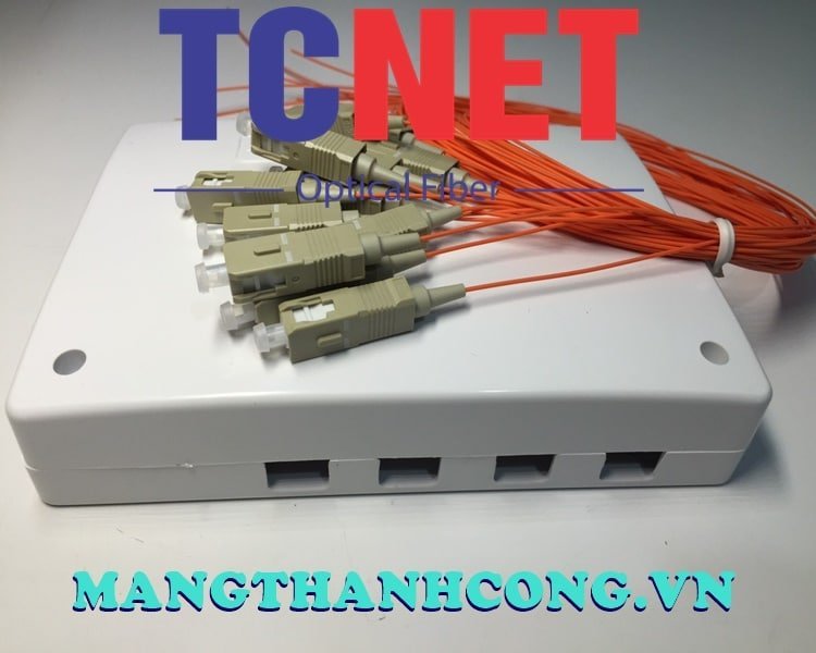 4FO FTTH4 ODF Optical Distribution Box SC OM2 Simplex Center Tray White Cream 4 Hop phoi quang odf 4fo ftth4 sc om2 simplex khay giua trang kem 1.jpg