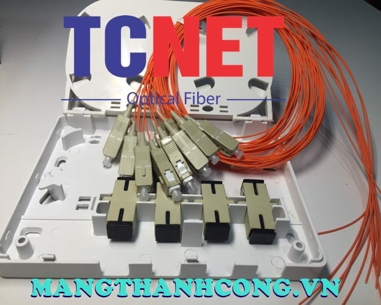 4FO FTTH4 ODF Optical Distribution Box SC OM2 Simplex Center Tray White Cream 1 Hop phoi quang odf 4fo ftth4 sc om2 simplex khay giua trang kem 5.jpg