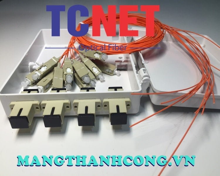 4FO FTTH4 ODF Optical Distribution Box SC OM2 Simplex White Cream 3 Hop phoi quang odf 4fo ftth4 sc om2 simplex trang kem 5.jpg