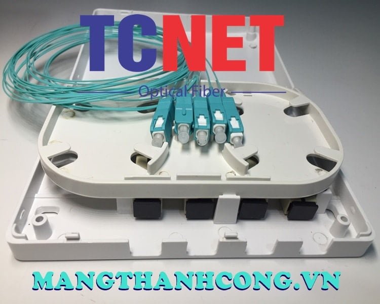 4FO FTTH4 ODF Optical Distribution Box SC OM3 Simplex Center Tray White Cream 6 Hop phoi quang odf 4fo ftth4 sc om3 simplex khay giua trang kem 3.jpg