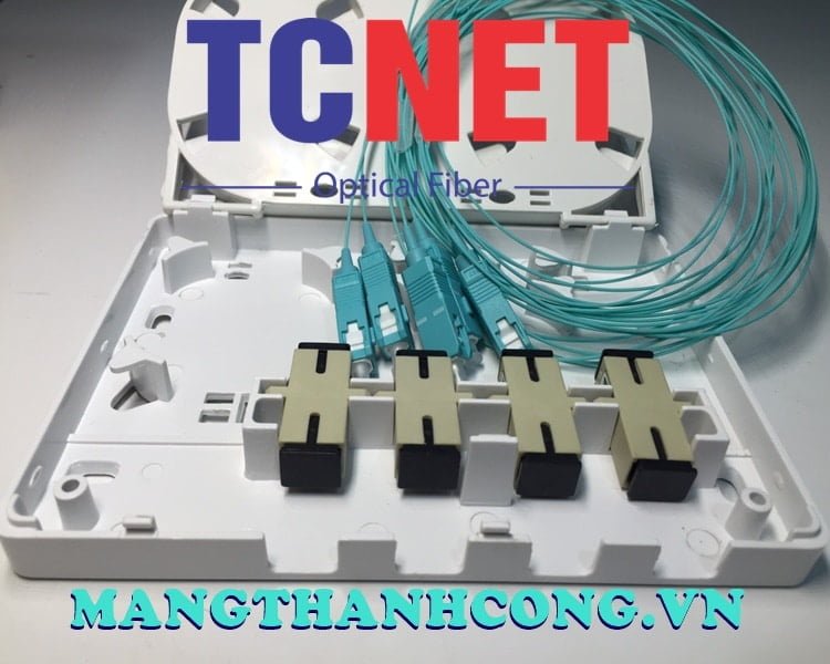 4FO FTTH4 ODF Optical Distribution Box SC OM3 Simplex Center Tray White Cream 8 Hop phoi quang odf 4fo ftth4 sc om3 simplex khay giua trang kem.jpg