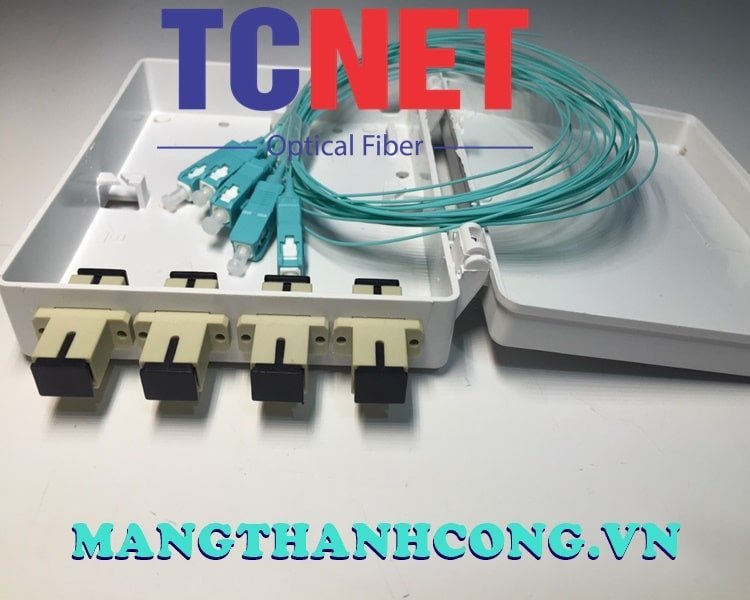 4FO FTTH4 ODF Optical Distribution Box SC OM4 Simplex White Cream 7 Hop phoi quang odf 4fo ftth4 sc om4 simplex trang kem.jpg