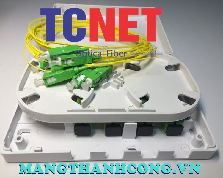 4FO FTTH4 ODF Optical Distribution Box SC/APC Simplex Center Tray White Cream 6 Hop phoi quang odf 4fo ftth4 scapc simplex khay giua trang kem 3.jpg