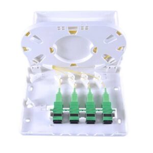 4FO FTTH4 ODF Optical Distribution Box SC/APC Simplex Center Tray White Cream