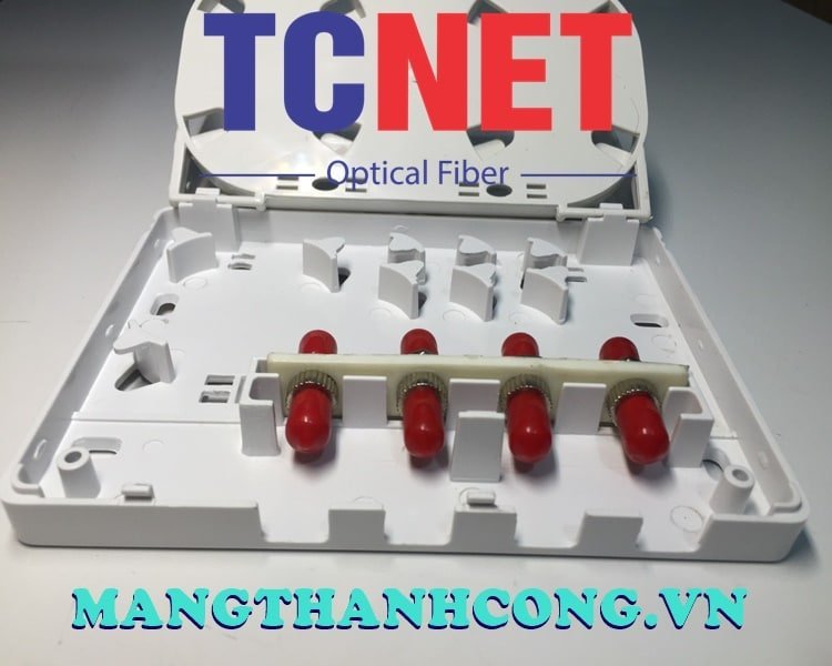 4FO FTTH4 ODF Optical Distribution Box ST/UPC Simplex Center Tray White Cream 3 Hop phoi quang odf 4fo ftth4 stupc simplex khay giua trang kem 3.jpg