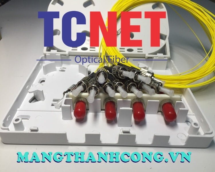 4FO FTTH4 ODF Optical Distribution Box ST/UPC Simplex Center Tray White Cream 6 Hop phoi quang odf 4fo ftth4 stupc simplex khay giua trang kem.jpg