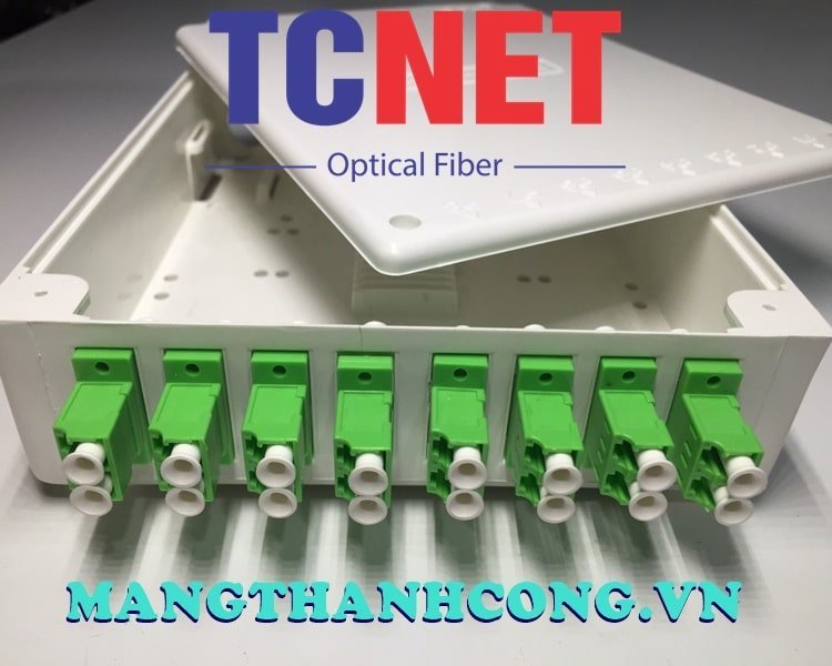 8FO FTTH8 ODF Optical Distribution Box LC/APC Duplex SM White Cream 12 Hop phoi quang odf 8fo ftth8 lcapc duplex sm trang kem 1.jpg