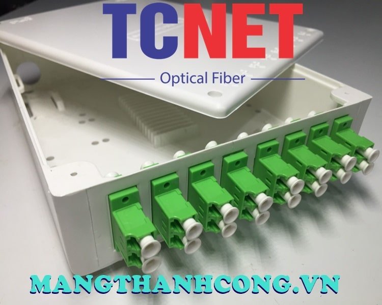 8FO FTTH8 ODF Optical Distribution Box LC/APC Duplex SM White Cream 11 Hop phoi quang odf 8fo ftth8 lcapc duplex sm trang kem 2.jpg