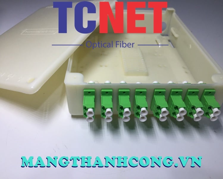 8FO FTTH8 ODF Optical Distribution Box LC/APC Duplex SM White Cream 7 Hop phoi quang odf 8fo ftth8 lcapc duplex sm trang kem 6.jpg