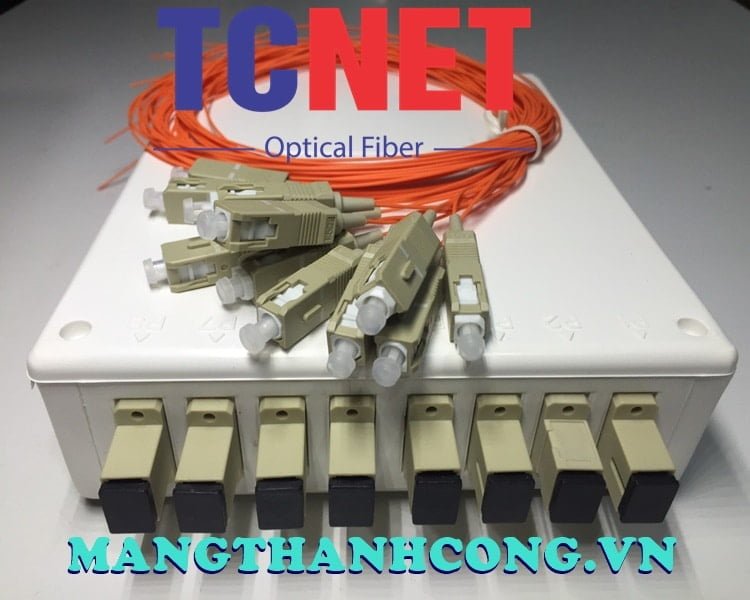 8FO FTTH8 ODF Optical Distribution Box SC OM2 Simplex White Cream 8 Hop phoi quang odf 8fo ftth8 sc om2 simplex trang kem 3.jpg