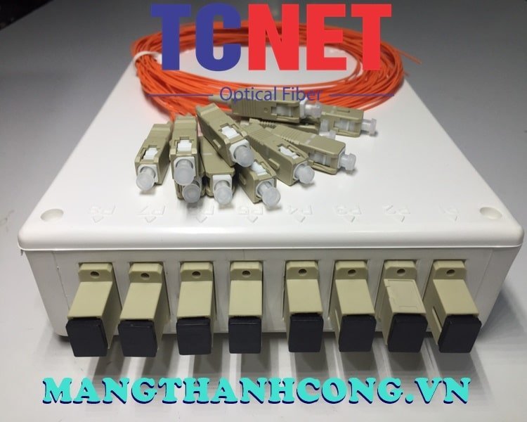 8FO FTTH8 ODF Optical Distribution Box SC OM2 Simplex White Cream 9 Hop phoi quang odf 8fo ftth8 sc om2 simplex trang kem 4.jpg