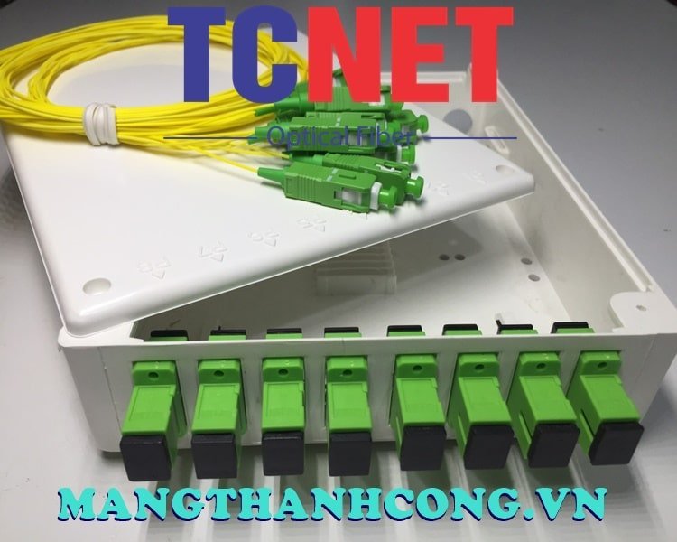 8FO FTTH8 ODF Optical Distribution Box SC/APC Simplex White Cream 8 Hop phoi quang odf 8fo ftth8 scapc simplex trang kem 1.jpg