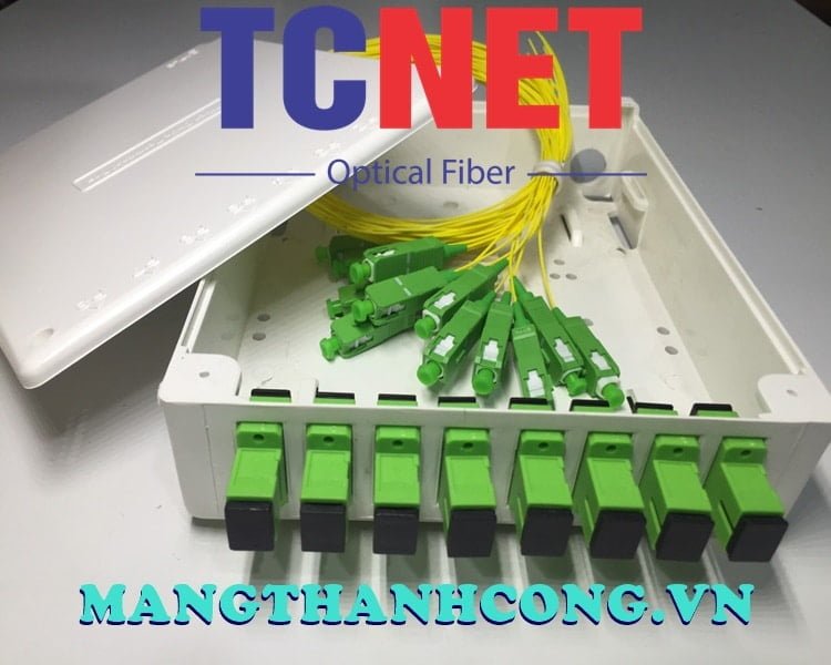 8FO FTTH8 ODF Optical Distribution Box SC/APC Simplex White Cream 11 Hop phoi quang odf 8fo ftth8 scapc simplex trang kem 6.jpg