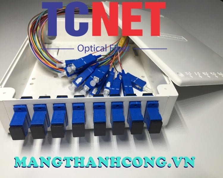 8FO FTTH8 ODF Optical Distribution Box SC/UPC 12 Colors Simplex White Cream 11 Hop phoi quang odf 8fo ftth8 scupc 12 mau simplex trang kem 1.jpg