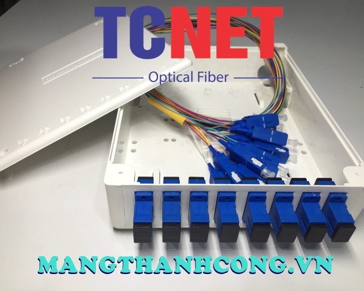 8FO FTTH8 ODF Optical Distribution Box SC/UPC 12 Colors Simplex White Cream 13 Hop phoi quang odf 8fo ftth8 scupc 12 mau simplex trang kem 7.jpg