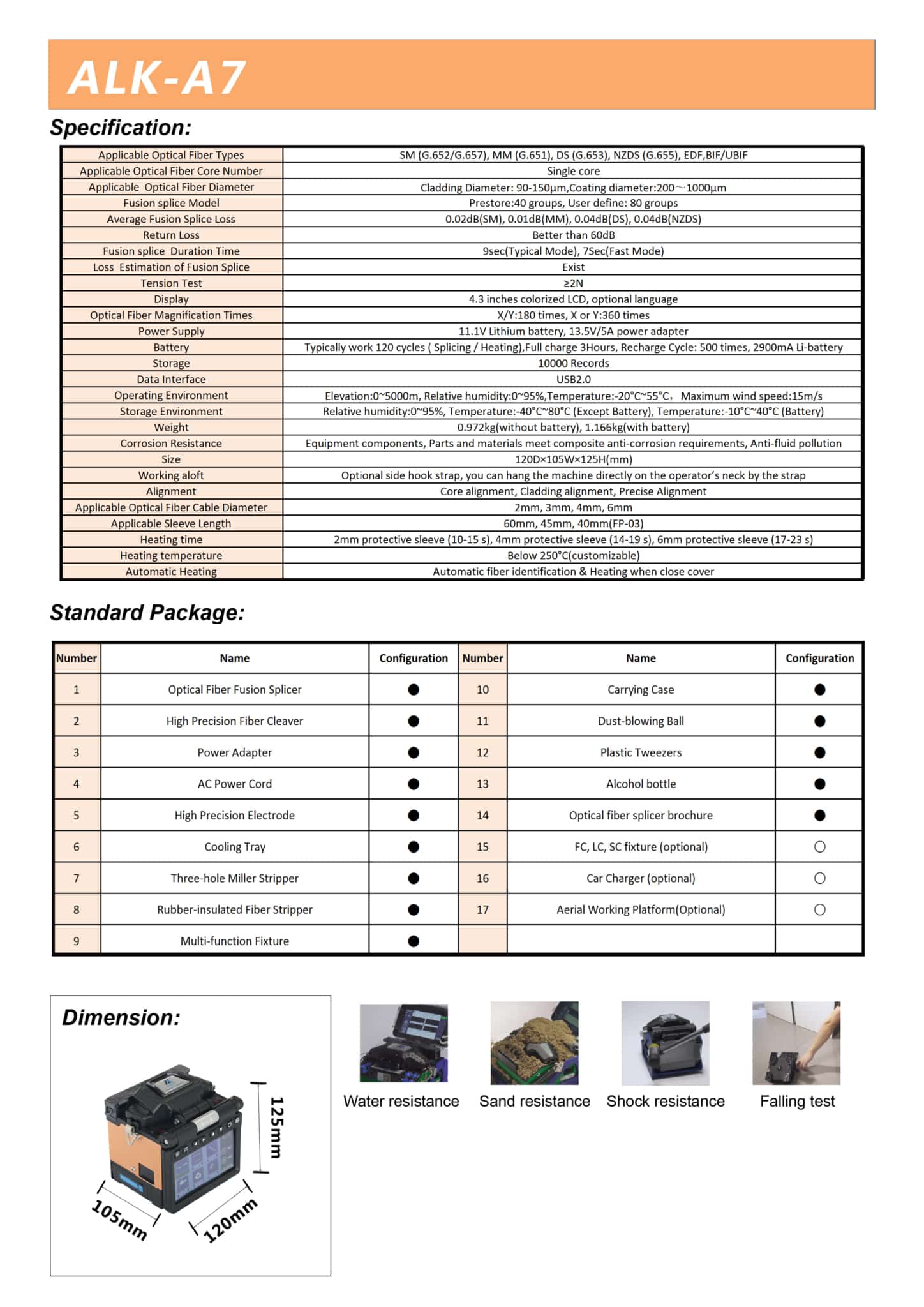 Eloik German Technology Fusion Splicer P/N: ALK-A7 6 Eloik German Technology Fusion Splicer P/N: ALK-A7