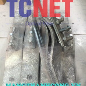 2-Channel 3-Hole and Flat Ring Collier D280 Galvanized Outdoor Fiber Optic Cable Pole Hanging