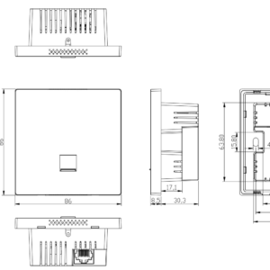 Access Point Wifi 6 Âm Tường (86) Wintop – WT-IRW6000P-2GT-86-AC