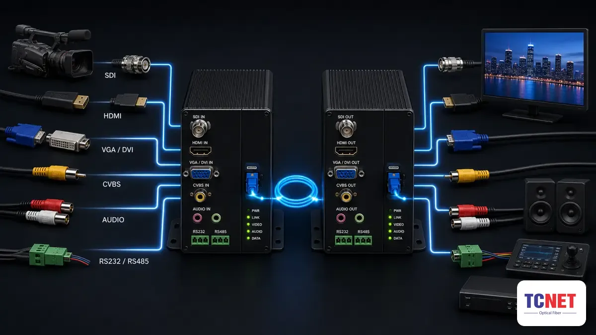 Các chuẩn tín hiệu AV được bộ chuyển đổi quang hỗ trợ — bộ chuyển đổi quang - audio/video: truyền tín hiệu av qua cáp quang