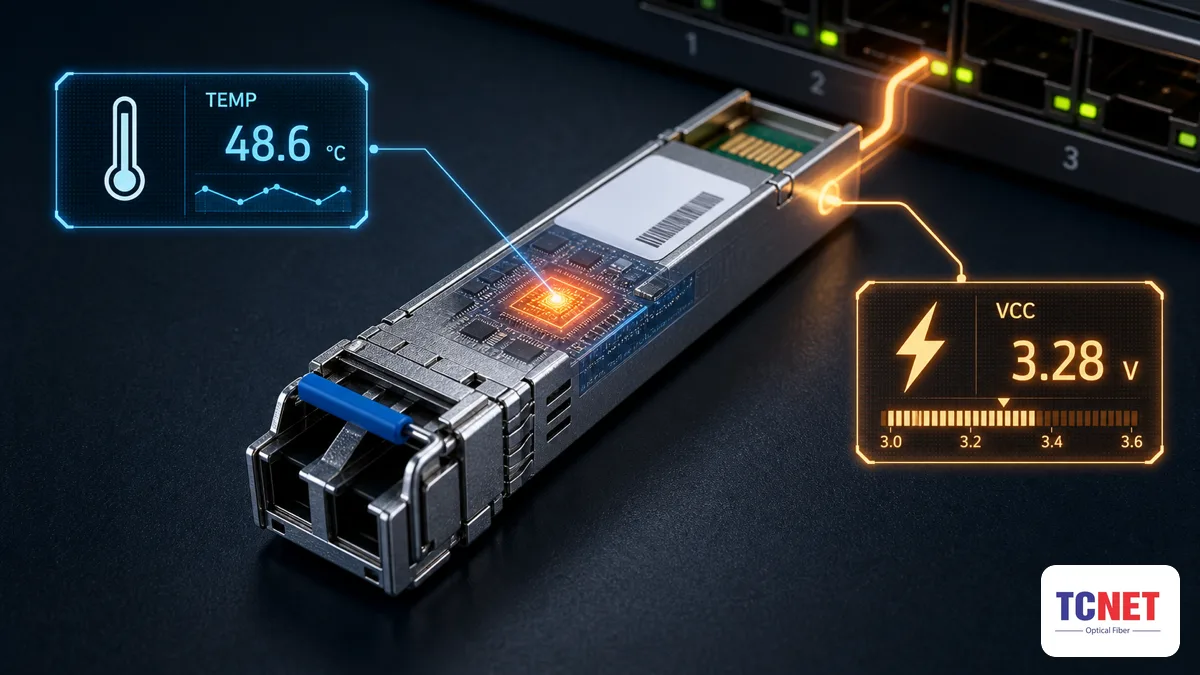 Đọc chỉ số nhiệt độ và điện áp Vcc — cách đọc thông số dom trên sfp