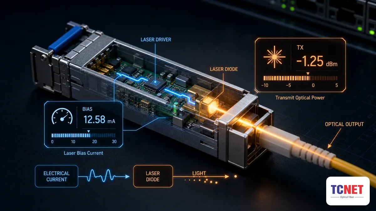 Đọc TX bias current và TX power — cách đọc thông số dom trên sfp