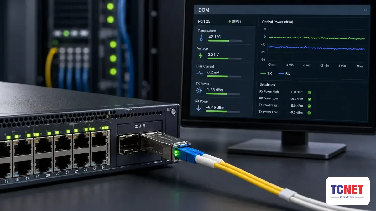 Công suất thu SFP bao nhiêu là đạt và ổn định 12 Cách đọc và kiểm tra công suất thu qua DDM/DOM — công suất thu sfp bao nhiêu là đạt