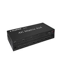 Bộ chia HDMI Matrix 4 x 4 4K60z +RS232+Remote DT-7030 DTECH