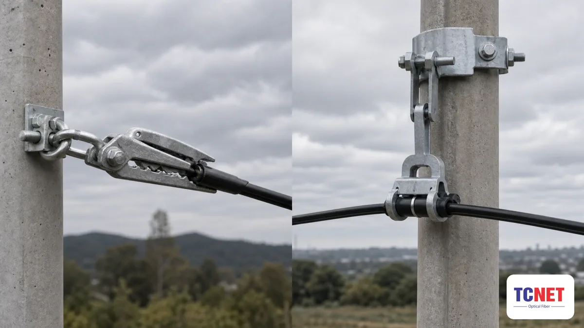 Kẹp siết cáp (tension clamp) là gì và cách chọn theo loại cáp 12 Vì sao kẹp siết cáp khác kẹp treo dọc tuyến (suspension clamp)? — kẹp siết cáp (tension clamp) là gì và cách chọn theo loại cáp